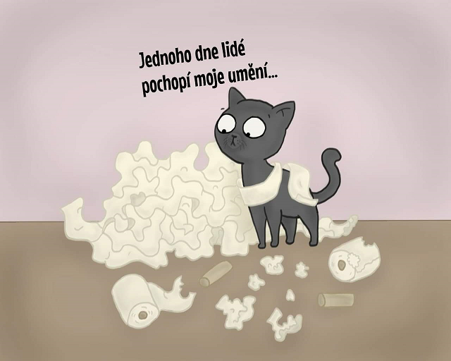 Komiks Creepy kočky: Umění. Modrý kocouř.cz