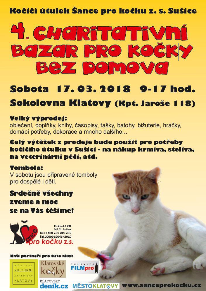 4. charitativn bazar pro koky bez domova - 17. dubna 2018