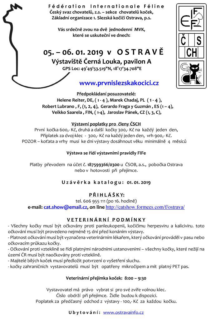 Mezinrodn vstava koek (FIFe) - 5. - 6. ledna 2019