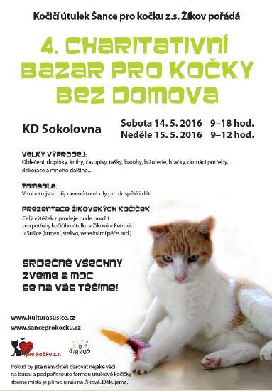 4. Charitativn bazar pro koky - 14. - 15. kvtna 2016