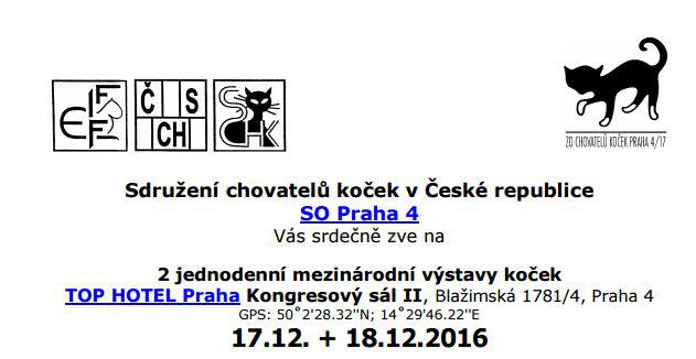 Mezinrodn vstava koek - 17. - 18. prosince 2016