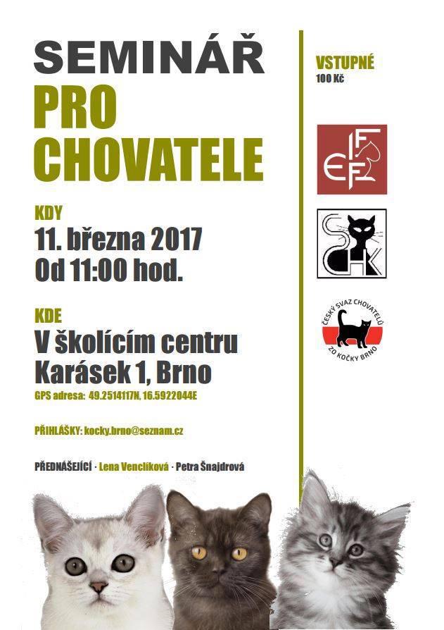 Semin pro chovatele - 11. bezna 2017