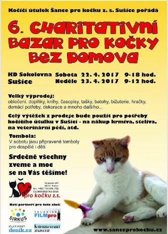 6. charitativn bazar pro koky bez domova - 22. - 23. dubna 2017