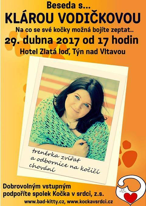 Beseda s Klrou Vodikovou - 29. dubna 2017