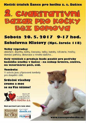2. charitativn bazar pro koky bez domova - 20. kvtna 2017