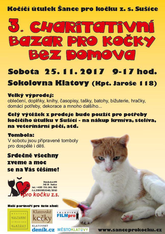 3. charitativn bazar pro koky bez domova - 25. listopadu 2017