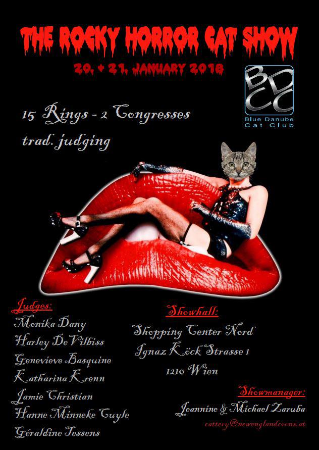 The Rocky Horror Cat Show (vstava koek TICA) - 20. - 21. ledna 2018