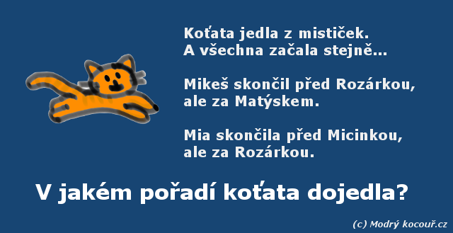 Kv�zou� 17: V jak�m po�ad� ko�ata dojedla?