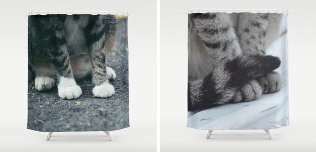 Koi koupelnov zvsy / Cat shower curtains