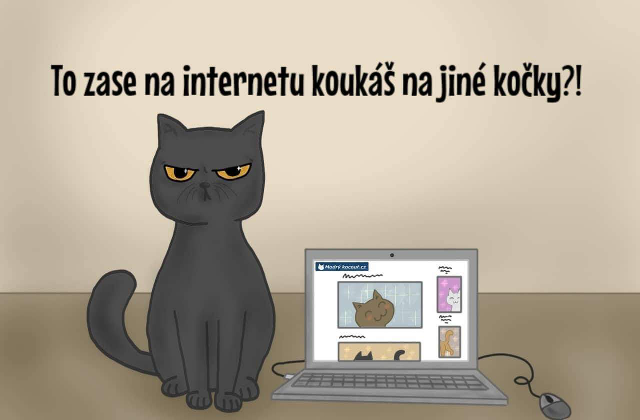 Komiks Creepy kočky: Kočka žárlivka. Modrý kocouř.cz